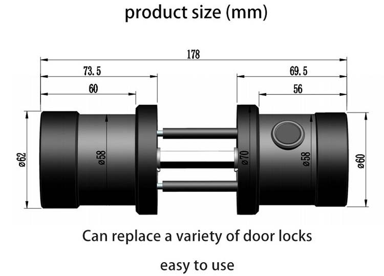 Khóa cửa vân tay OneLock BR009