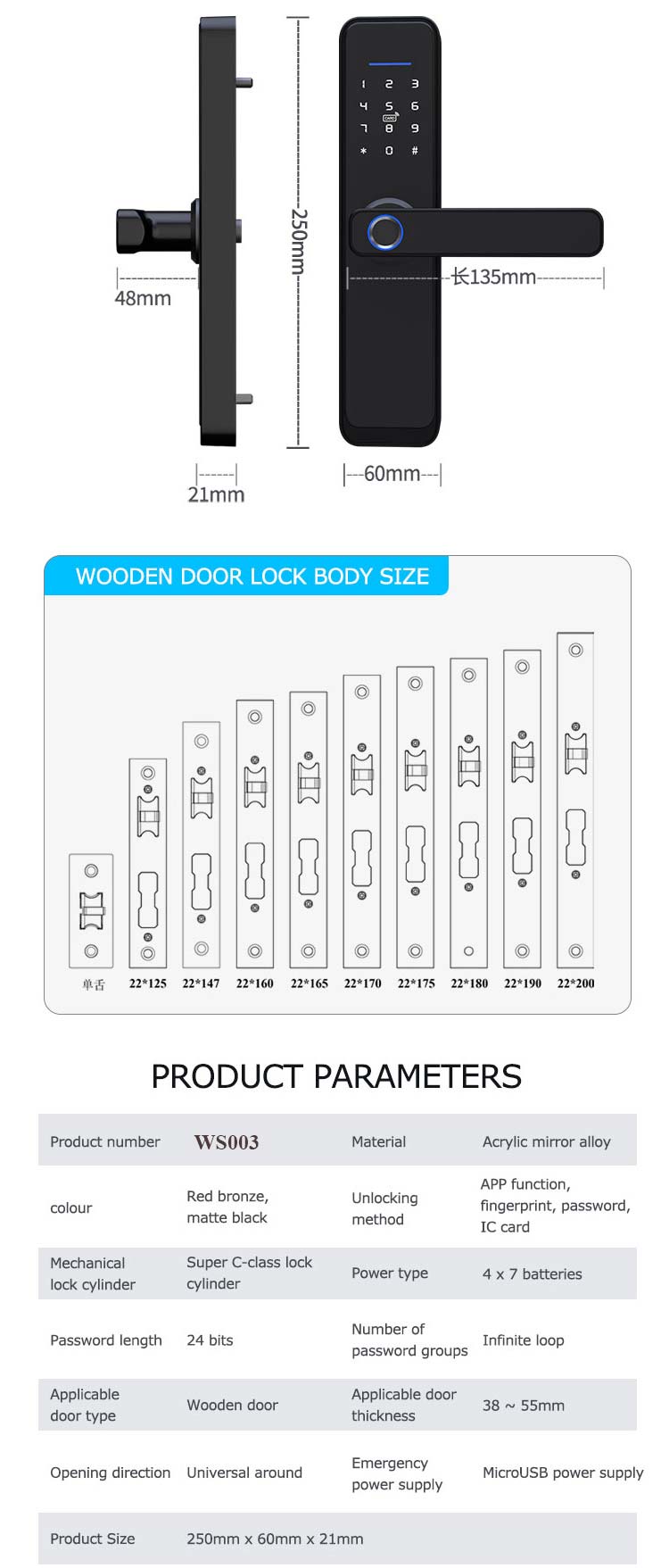 Khóa cửa vân tay OneLock WS003