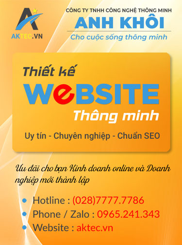 Dịch vụ thiết kế website công ty Anh Khôi